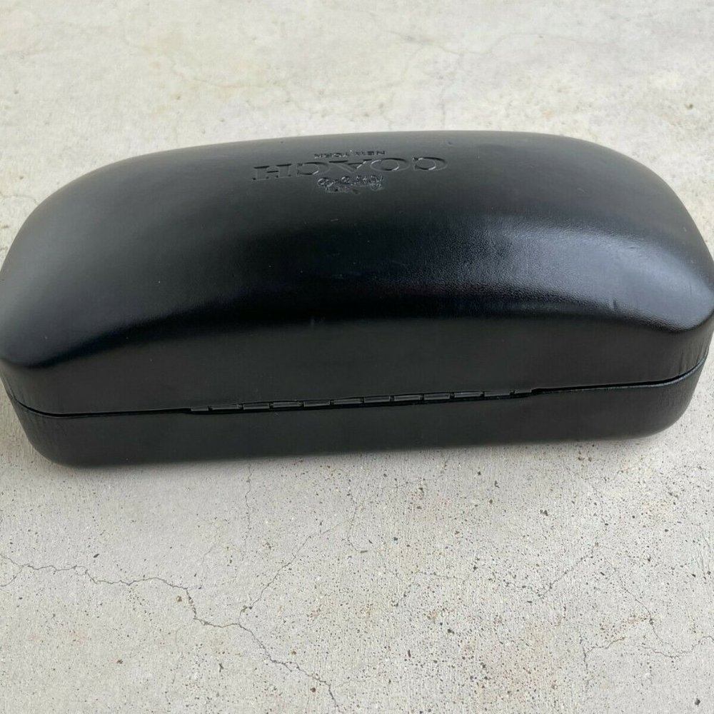 Coach New York Sunglasses Case Black Hard Case Big Case Empty Case Only - Picture 7 of 11